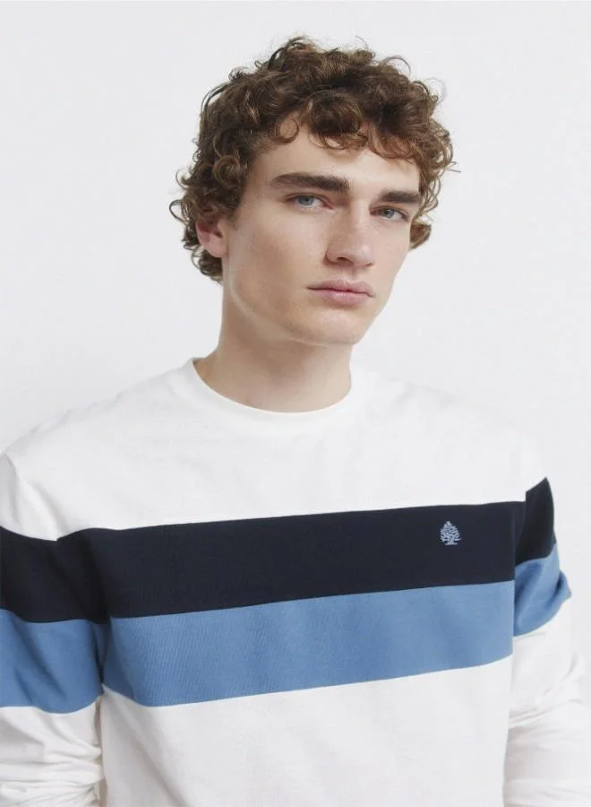 Springfield  long sleeve piqué -shirt with cutouts on the chest, sleeve and back. for Men | Best Price UAE