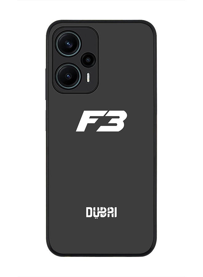 Stylizedd Rugged Black edge case for Xiaomi Poco F5 5G / Xiaomi Redmi Note 12 Turbo 5G Slim fit Soft Case Flexible Rubber Edges Anti Drop TPU Gel Thin Cover - Faz3 Dubai Grey - Image 1