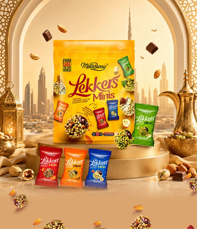 MellsBurry Lekkers Minis Assorted Chocolate Bites Mixed Nuts Premium Chocolate Snack Rich in Protein Calcium & Fibre - 150g - Image 5