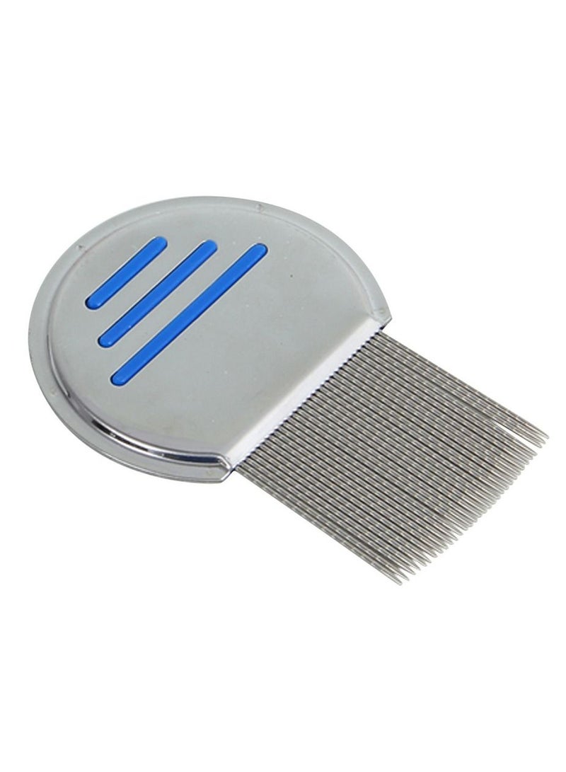 مشط قمل من قطعة واحدة للأطفال من الفولاذ المقاوم للصدأ خالٍ من القمل وكثافة فائقة لتنظيف الأسنان وأداة التخلص من القمل والشعر - Image 3