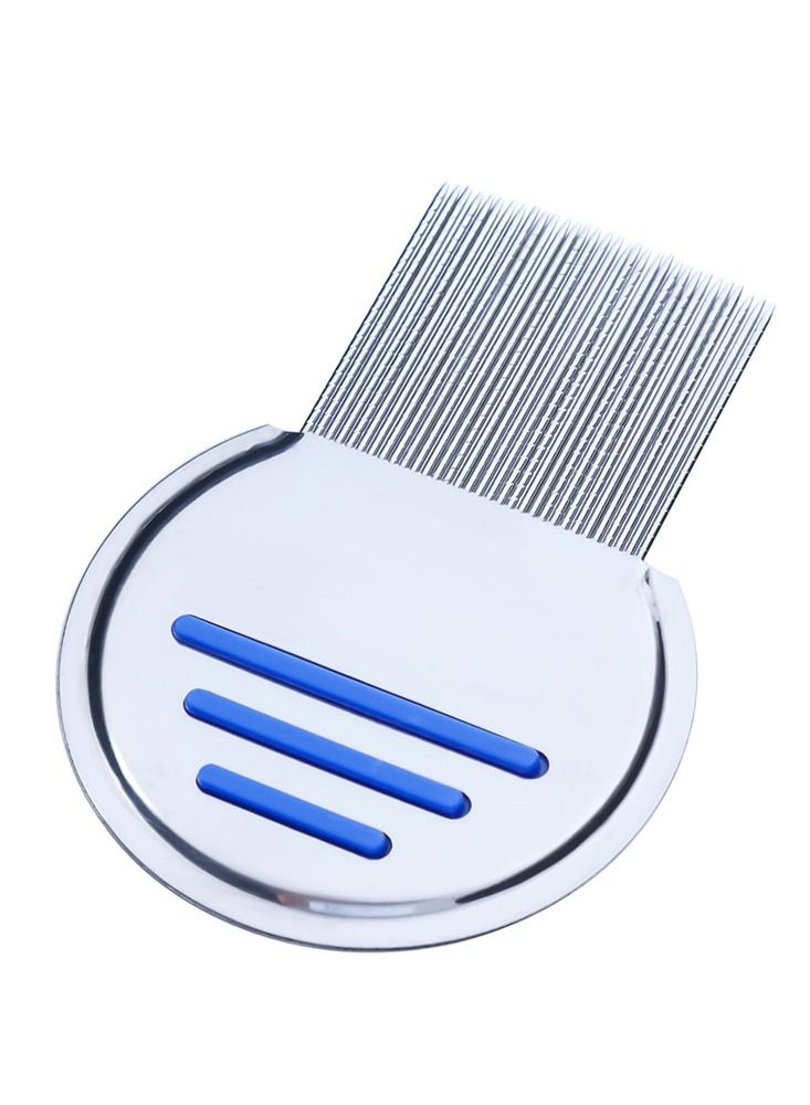 مشط قمل من قطعة واحدة للأطفال من الفولاذ المقاوم للصدأ خالٍ من القمل وكثافة فائقة لتنظيف الأسنان وأداة التخلص من القمل والشعر - Image 1