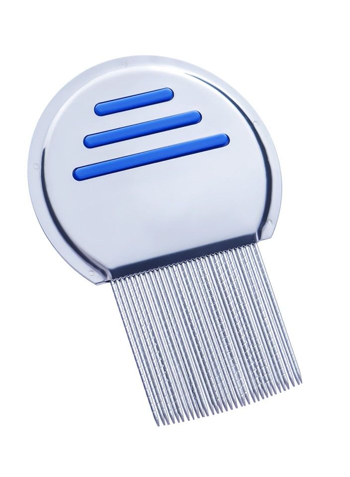 مشط قمل من قطعة واحدة للأطفال من الفولاذ المقاوم للصدأ خالٍ من القمل وكثافة فائقة لتنظيف الأسنان وأداة التخلص من القمل والشعر - Image 2