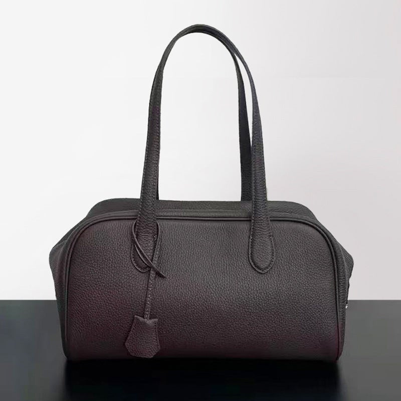 Women's Genuine Leather Crossbody Boston Bag - Image 1