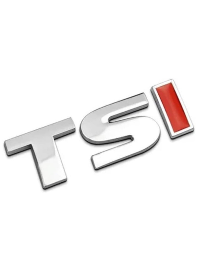 3D Metal Car Sticker Rear Trunk Logo Badge TSI Emblem Compatible with Volkswagen Golf 7 VW Jetta Polo 5 6 Tiguan Passat MK7 MK6 (Style 1) - Image 1