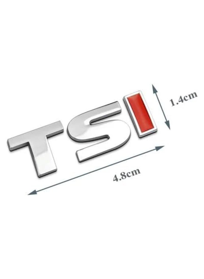 3D Metal Car Sticker Rear Trunk Logo Badge TSI Emblem Compatible with Volkswagen Golf 7 VW Jetta Polo 5 6 Tiguan Passat MK7 MK6 (Style 1) - Image 3