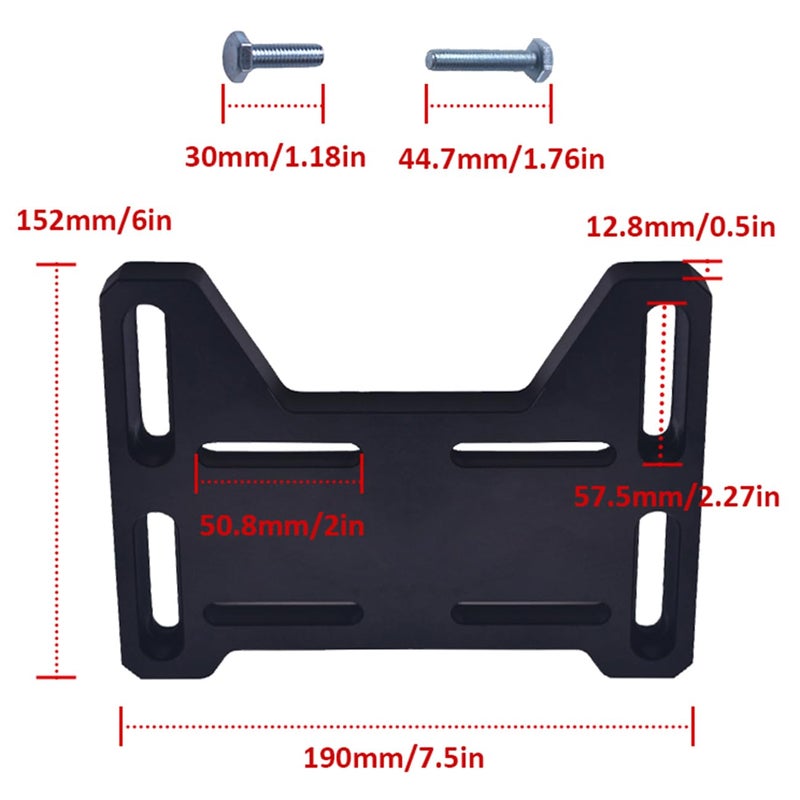 AKSGKGQ Mini Bike Engine Mount Plate for 79cc 97cc 100cc Coleman CT100U CC100X Mega Moto mm80, for Hoverheart MB001 Baja DB30 Motovox MBX10, Direct Bolt-On Swap for Predator 212 196 224cc Black - Image 2