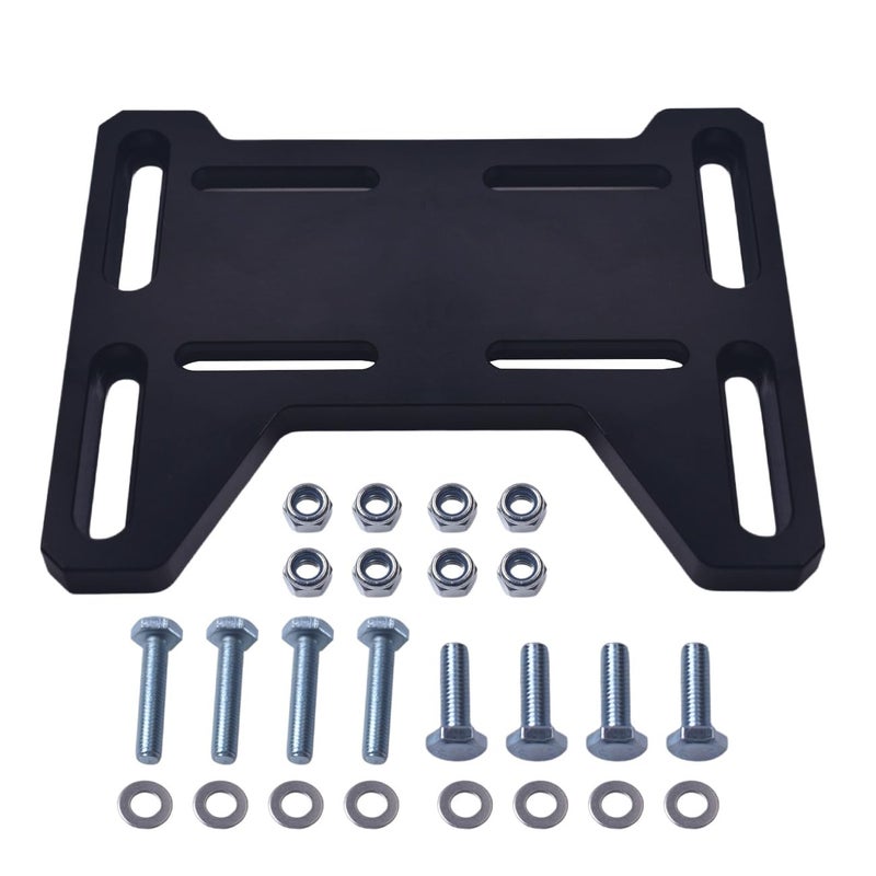 AKSGKGQ Mini Bike Engine Mount Plate for 79cc 97cc 100cc Coleman CT100U CC100X Mega Moto mm80, for Hoverheart MB001 Baja DB30 Motovox MBX10, Direct Bolt-On Swap for Predator 212 196 224cc Black - Image 1