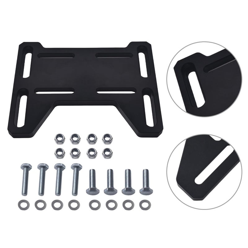 AKSGKGQ Mini Bike Engine Mount Plate for 79cc 97cc 100cc Coleman CT100U CC100X Mega Moto mm80, for Hoverheart MB001 Baja DB30 Motovox MBX10, Direct Bolt-On Swap for Predator 212 196 224cc Black - Image 3