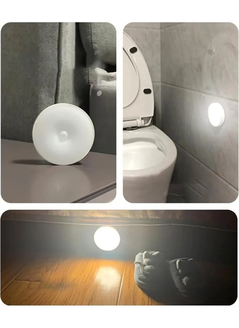Masho Trend 4 Pieces Motion Sensor Rechargeable Spotlight Magnet LED 8.5 cm Sensor Lamp Sensor Lighting