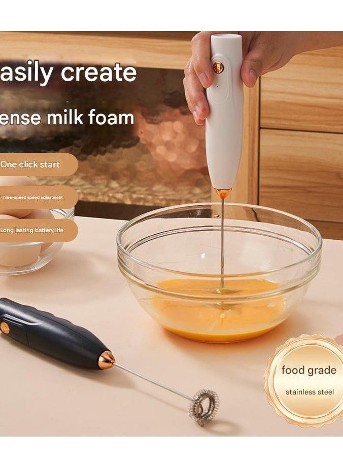 بي إيان الخلاط اليدوي الكهربائي 3 في 1 لتحضير القهوة وكبسولات القهوة - خفاقة الحليب اللاسلكية للرغوة والخفق والتحريك - مثالي للاتيه والماكياتو والشوكولاتة الساخنة والماتشا - مع فرامة القهوة المصغرة - Image 1