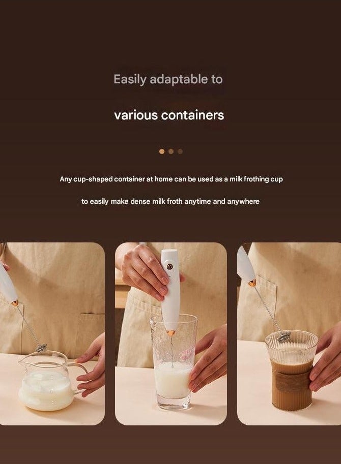 بي إيان الخلاط اليدوي الكهربائي 3 في 1 لتحضير القهوة وكبسولات القهوة - خفاقة الحليب اللاسلكية للرغوة والخفق والتحريك - مثالي للاتيه والماكياتو والشوكولاتة الساخنة والماتشا - مع فرامة القهوة المصغرة - Image 5