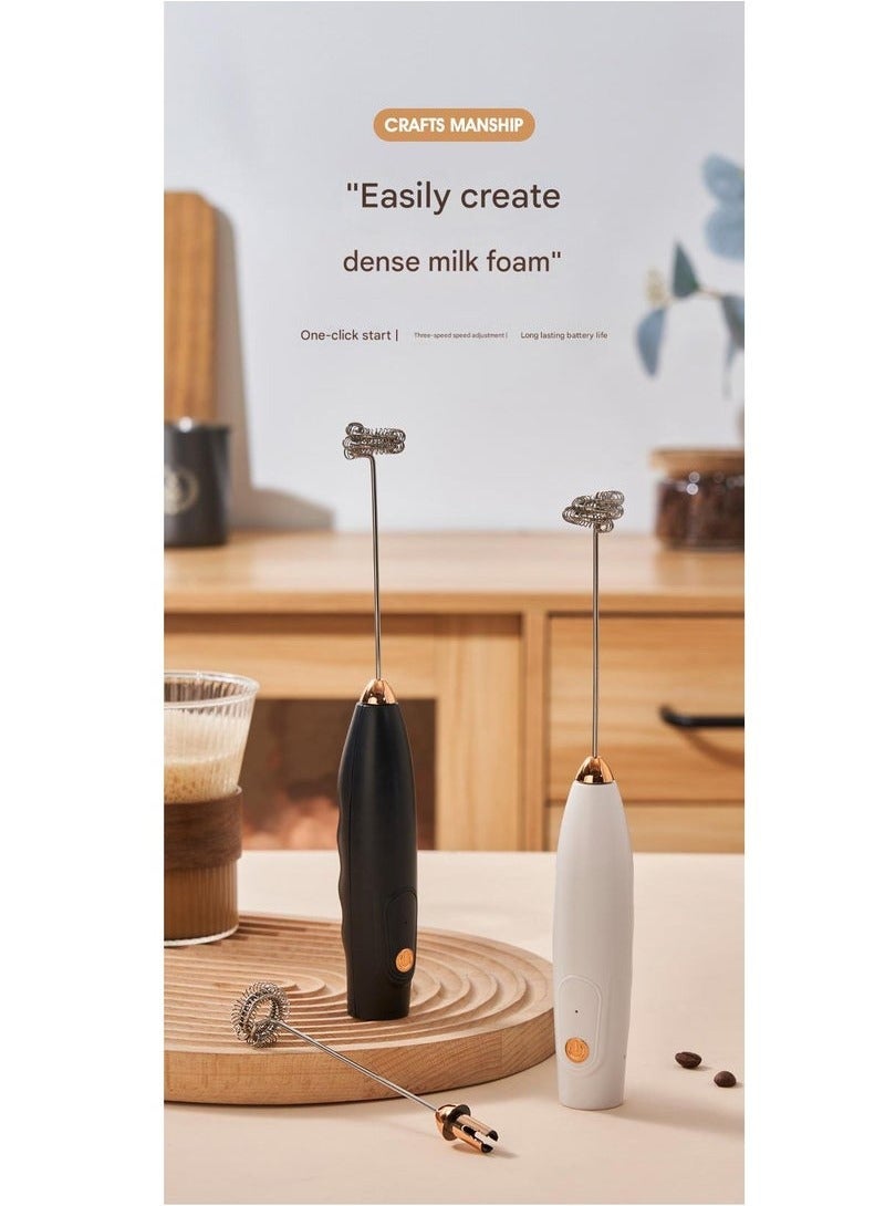 بي إيان الخلاط اليدوي الكهربائي 3 في 1 لتحضير القهوة وكبسولات القهوة - خفاقة الحليب اللاسلكية للرغوة والخفق والتحريك - مثالي للاتيه والماكياتو والشوكولاتة الساخنة والماتشا - مع فرامة القهوة المصغرة - Image 3