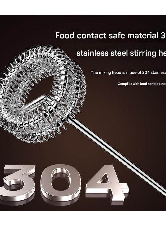 بي إيان الخلاط اليدوي الكهربائي 3 في 1 لتحضير القهوة وكبسولات القهوة - خفاقة الحليب اللاسلكية للرغوة والخفق والتحريك - مثالي للاتيه والماكياتو والشوكولاتة الساخنة والماتشا - مع فرامة القهوة المصغرة - Image 2