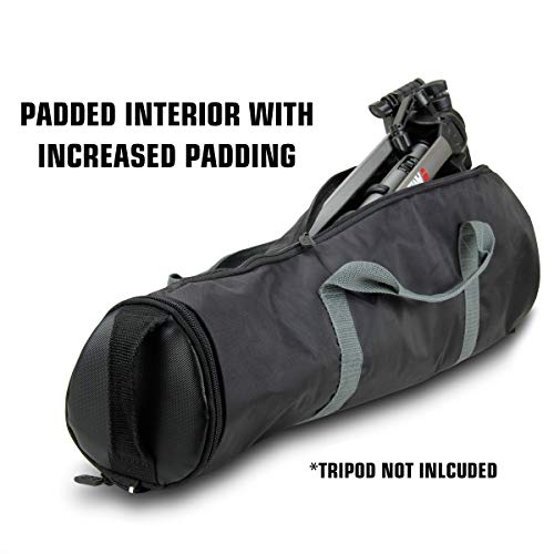USA Gear Padded Tripod Case Bag - Holds Tripods from 21 to 35 inches - Adjustable Size Extension, Storage Pocket and Shoulder Strap for Professional Camera Accessories and Photo Carrying Needs - Image 3