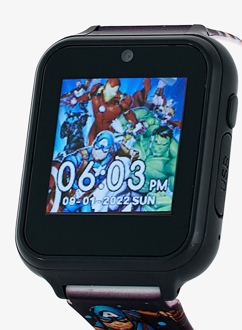 Avengers Boys Smart Watch Printed Silicone Strap, AVG4597ARG - Image 2