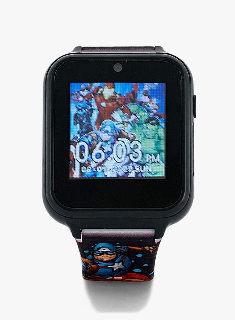 Avengers Boys Smart Watch Printed Silicone Strap, AVG4597ARG - Image 1