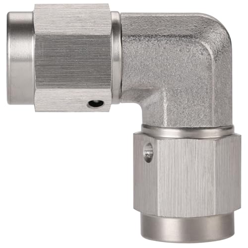 Podavelle 3AN Female to 3AN Female 90 Degree Swivel Stainless Steel Coupler Connector Fitting Adapter - Image 1