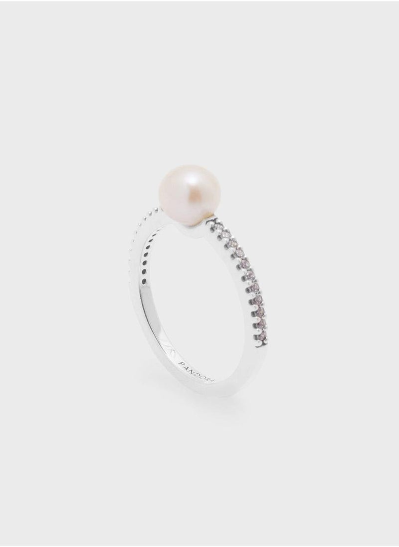 PANDORA Treated Freshwater Cultured Pearl & Pavé Ring  - Image 3