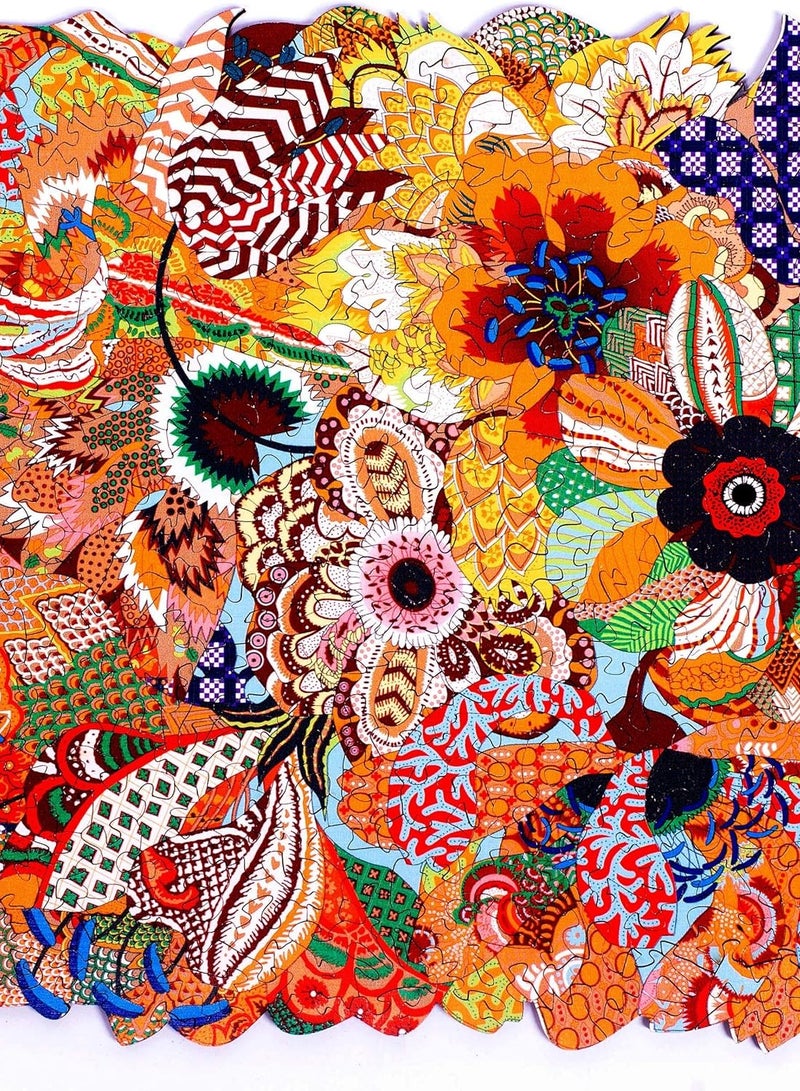 هرتماز ألغاز الصور المقطوعة الخشبية من HARTMAZE - أزهار الغضب في الجمال والسحر 246 قطعة فريدة من نوعها حقًا، شكل مربع صغير - أفضل خيار للبالغين و14 عامًا... - Image 1