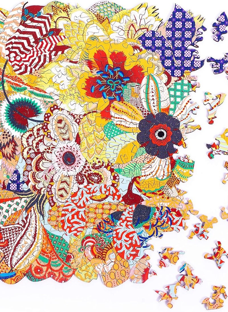 هرتماز ألغاز الصور المقطوعة الخشبية من HARTMAZE - أزهار الغضب في الجمال والسحر 246 قطعة فريدة من نوعها حقًا، شكل مربع صغير - أفضل خيار للبالغين و14 عامًا... - Image 2