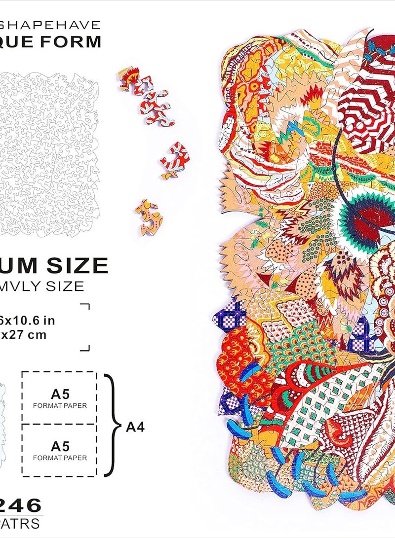 هرتماز ألغاز الصور المقطوعة الخشبية من HARTMAZE - أزهار الغضب في الجمال والسحر 246 قطعة فريدة من نوعها حقًا، شكل مربع صغير - أفضل خيار للبالغين و14 عامًا... - Image 4