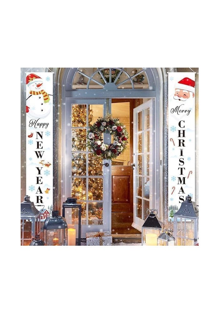 ARS Merry Christmas Banners, Happy New Year Porch Sign for Holiday Decoration - Image 3