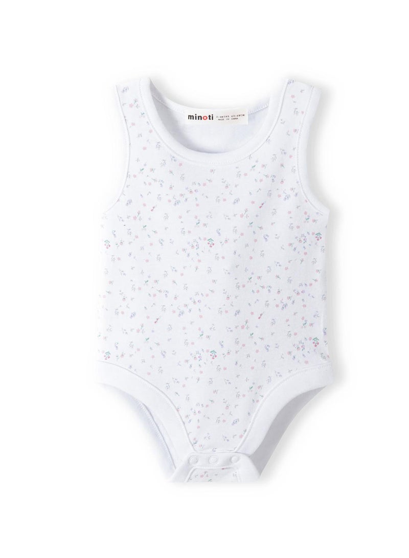 مينوتي طقم باديهات بناتي ٣ قطع بدون أكمام ونقشات ناعمة - Image 2