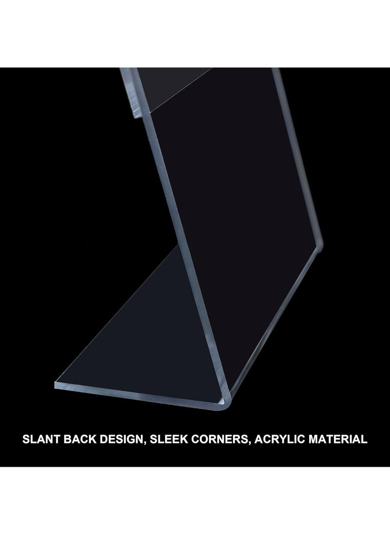 Generic - A4 Acrylic Sign Holder, 5pack L-Shape A4 Perspex Display Stand, Clear Poster Menu Holders for Office School Shop Restaurant - Image 1