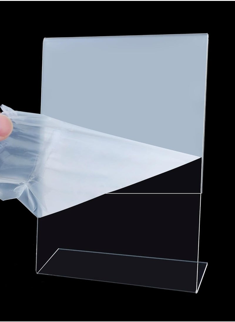 Generic - A4 Acrylic Sign Holder, 5pack L-Shape A4 Perspex Display Stand, Clear Poster Menu Holders for Office School Shop Restaurant - Image 1