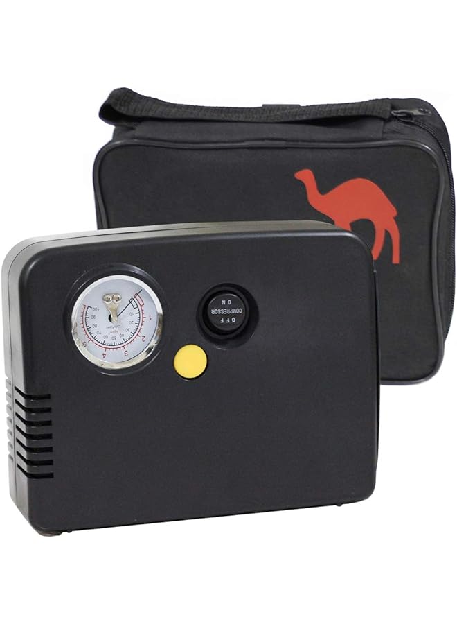 إيروريكس ضاغط هواء صغير 12 فولت أسود 350 كيلو باسكال مخرج طاقة السيارة متوافق مع 3 محولات فوهات منفاخ إطارات - Image 3