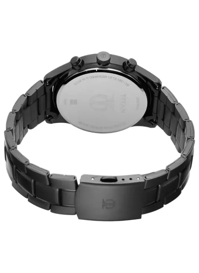تيتان Titan Black Dial Multifunction Watch for Men