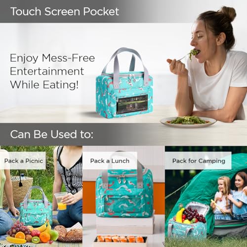 UMAI Insulated Lunch/Tiffin/Storage Bag for Kids, Women & Men | Ideal Tote Bag for Office/School/Outdoor Activities-Lightweight, Durable Handle, Front Pocket for Napkins, Cutlery (Green) - Image 4