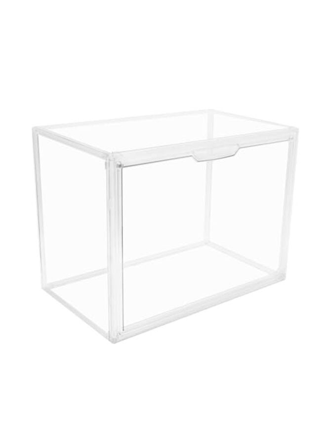 صناديق تخزين بلاستيكية شفافة قابلة للتكديس مع غطاء مغناطيسي، وحافظات عرض مستحضرات تجميل كتب مقاومة للغبار، وصندوق عرض مقتنيات شخصيات كبيرة، وصندوق أحذية، ومنظم حماية شفاف - Image 1