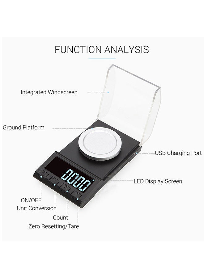 نيبمينينت ميزان مجوهرات رقمي قابل للنقل E9308-10-A فضي - Image 4