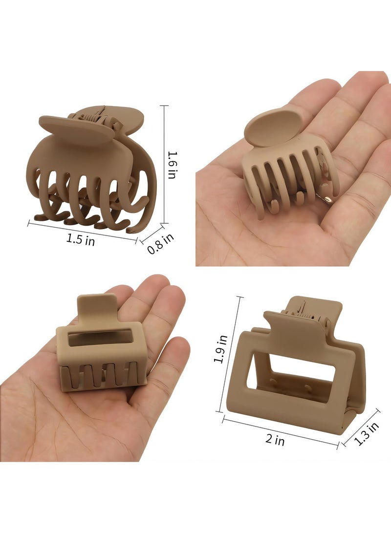 مجموعة مشابك شعر 8 قطع للنساء - مشابك كبيرة غير قابلة للانزلاق للشعر الكثيف، ملحقات شعر قوية الثبات للفتيات، بارِتات متينة - Image 4