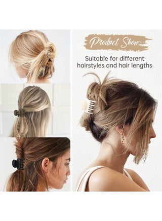 8-Piece Hair Claw Clips Set for Women - Non-Slip Large Claw Clips for Thick Hair, Strong Hold Hair Accessories for Girls, Durable Barrettes - view 3