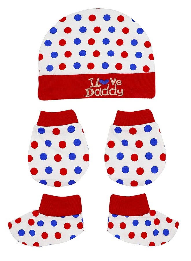 Fancy Walas Presents New-Born Baby Cap and Mittens Booties Combo Set for Baby Girls and Boys Gift Set (Pack of 4 Pcs) - Image 2