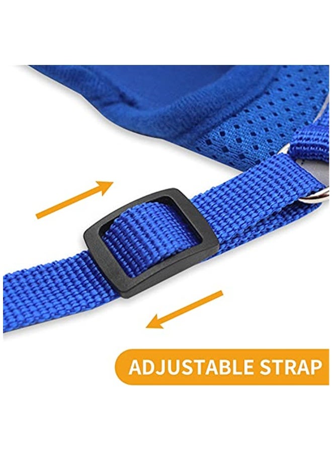 Cat Dog Adjustable Harness Vest Walking Lead Leash for Puppy Dogs Collar Polyester Mesh Harness- L Size - Image 3