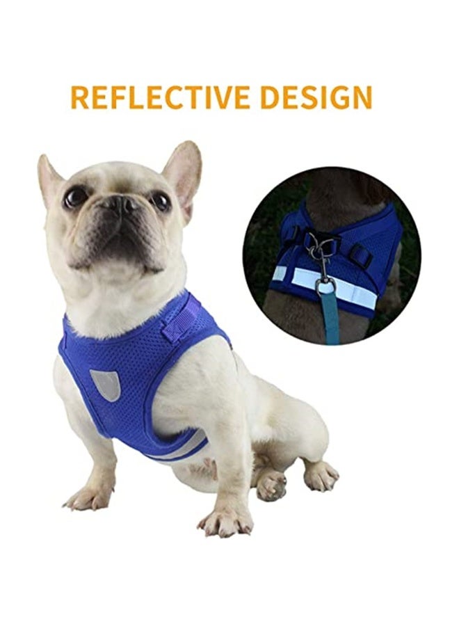 Cat Dog Adjustable Harness Vest Walking Lead Leash for Puppy Dogs Collar Polyester Mesh Harness- L Size - Image 2
