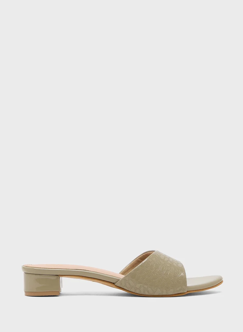 Pink Step Low Heeled Sandal