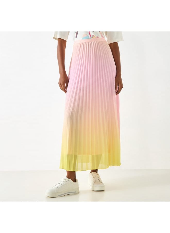Iconic Iconic Ombre A-line Skirt with Pleat Detail  - Image 1