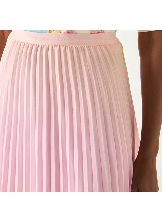 Iconic Iconic Ombre A-line Skirt with Pleat Detail  - Image 4