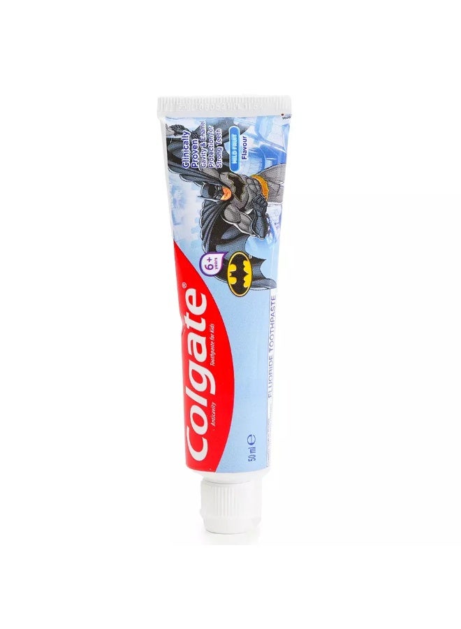 Colgate Anticavity Strong Teeth Mild Fruit Flavour Kids Toothpaste Batman- 50ml - Image 2