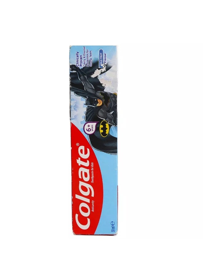 Colgate Anticavity Strong Teeth Mild Fruit Flavour Kids Toothpaste Batman- 50ml - Image 1