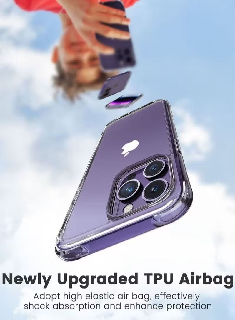 Zaboon iPhone 14 Pro Max Case 6.7 Inch Ultra Slim Soft TPU Material with 4 Corners Bumper, Shockproof Protection Anti-Scratch Anti-Drop Clear Cover - Image 2