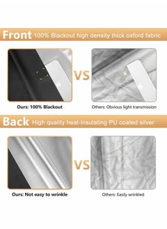 VINSOC Blackout Blind Portable Blackout Shades Window Stick On Window No Drill Material Curtains 100% Blackout Material Temporary Blinds for Baby Nursery, Bedroom, Dorm Room, Office or Travel Use 100x145cm  - Image 5