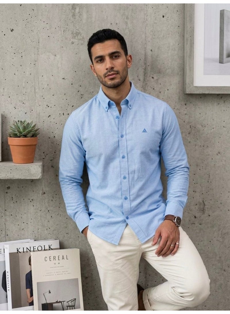 Hikes Men’s Premium Cotton Shirt ,Soft Breathable Fabric, Classic Button-Down Modern Fit Casual & Smart Wear - Image 1