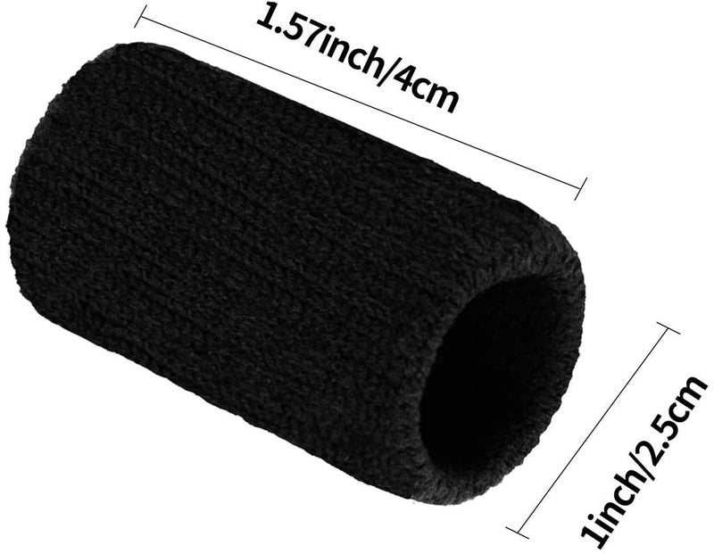 Cute critters 10Pcs Finger Sleeves Protectors Thumb Brace Support Elastic Compression Protector For Relieving Pain, Arthritis,Trigger Finger, Sports (Black), Free size - Image 2