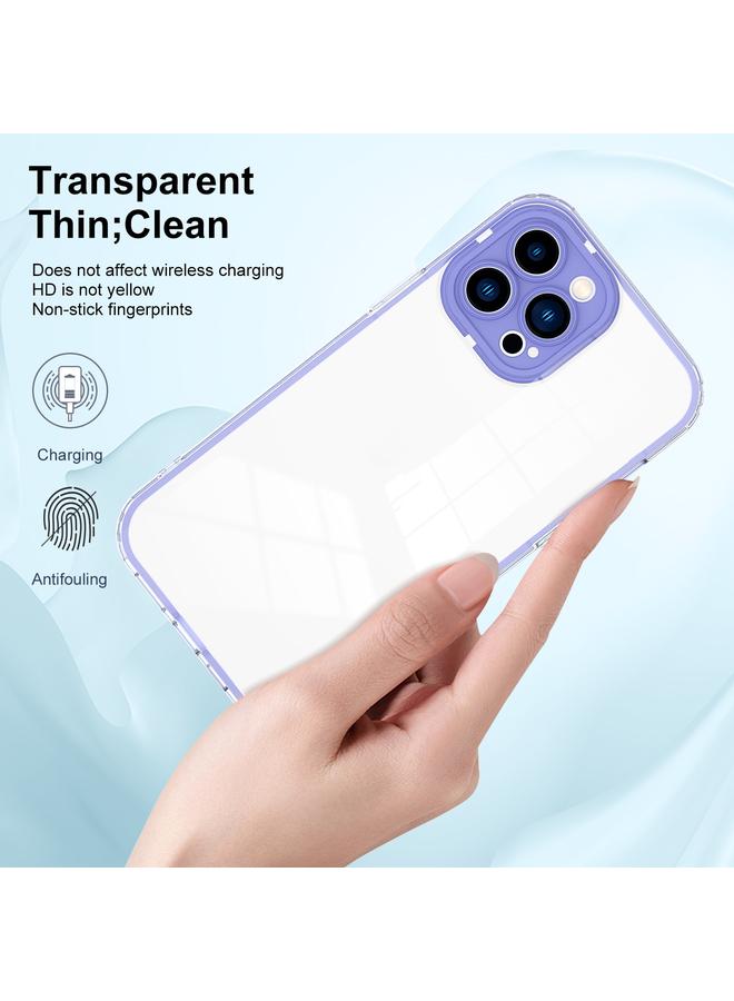 Zaboon Case For iPhone 12 Pro Max 3 in 1 Clear TPU Color PC Frame Phone Case - Image 4