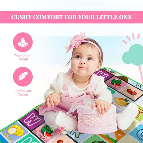 LAKFLY Soft Baby Mat | Baby Play Mat | Perfect New Born Baby Gift | Ideal Play Mat for Babies | Baby Floor Mat for Crawling, Playing, and Sleeping | Baby Essentials for 0-6 Months - Image 5